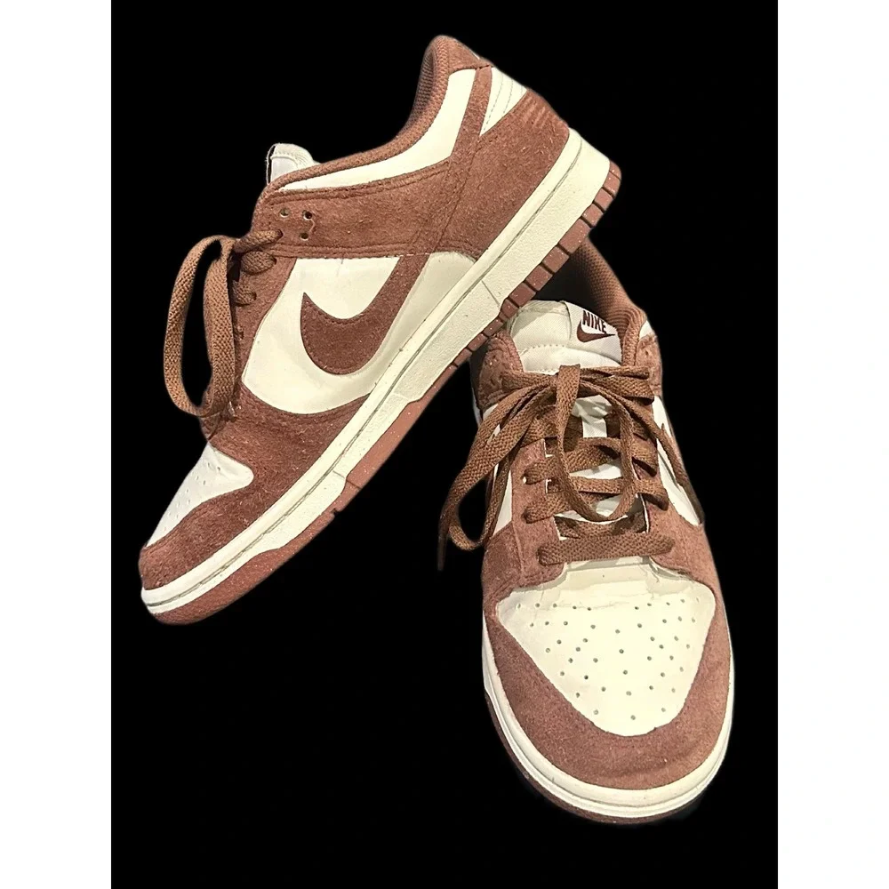 Nike Dunk Low Cacao Wow Sail Brown Suede Women HJ7673-001 Size 7.5 Sneaker